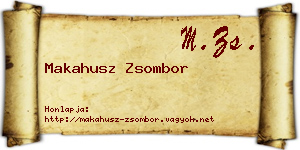 Makahusz Zsombor névjegykártya